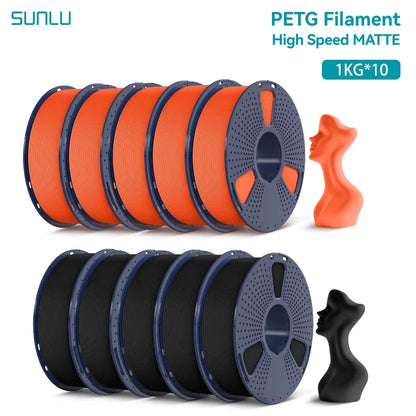 10KG High Speed Matte PETG Filament 1.75Mm 1Kg Spool (2.2Lbs) High Speed Printing Filament Fit Most FDM Printer