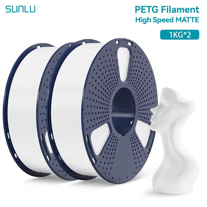 2KG High Speed Matte PETG Filament 1.75Mm 1000G Spool (2.2Lbs) High Speed Printing Filament Fit Most FDM Printer