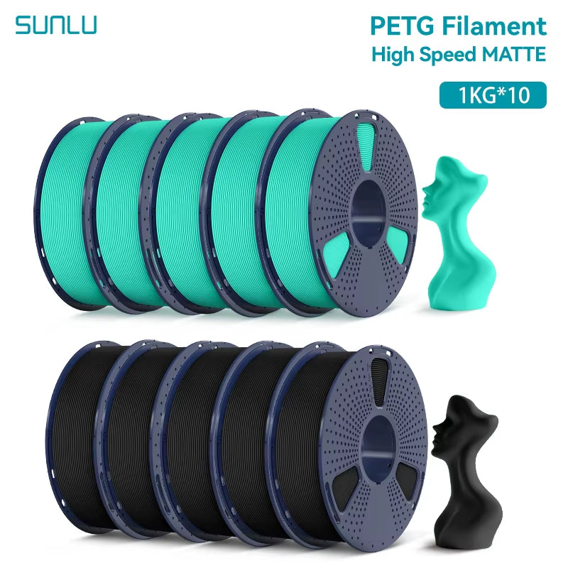 10KG High Speed Matte PETG Filament 1.75Mm 1Kg Spool (2.2Lbs) High Speed Printing Filament Fit Most FDM Printer
