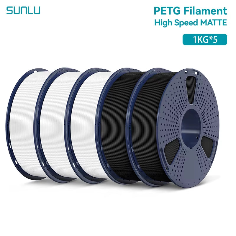 5KG High Speed Matte PETG Filament 1.75Mm +/- 0.02 Mm 1Kg Spool (2.2Lbs) High Speed Printing Filament Fit Most FDM Printer