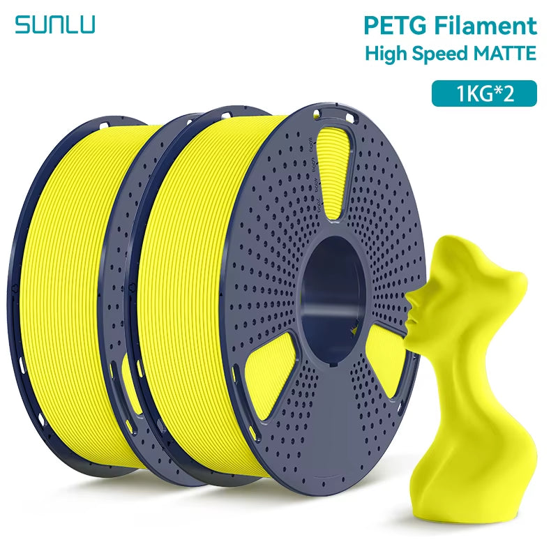 2KG High Speed Matte PETG Filament 1.75Mm 1000G Spool (2.2Lbs) High Speed Printing Filament Fit Most FDM Printer