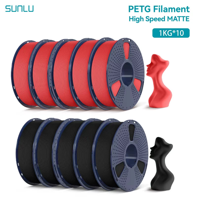 10KG High Speed Matte PETG Filament 1.75Mm 1Kg Spool (2.2Lbs) High Speed Printing Filament Fit Most FDM Printer