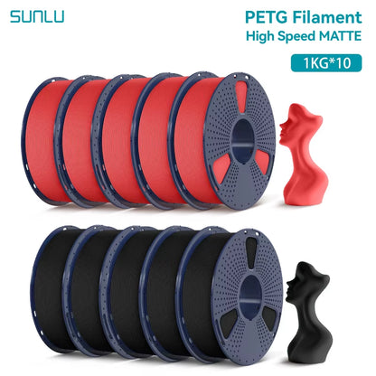 10KG High Speed Matte PETG Filament 1.75Mm 1Kg Spool (2.2Lbs) High Speed Printing Filament Fit Most FDM Printer