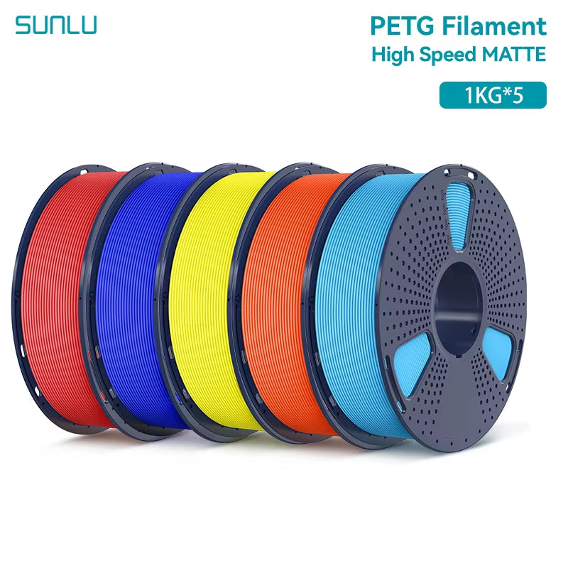 5KG High Speed Matte PETG Filament 1.75Mm +/- 0.02 Mm 1Kg Spool (2.2Lbs) High Speed Printing Filament Fit Most FDM Printer