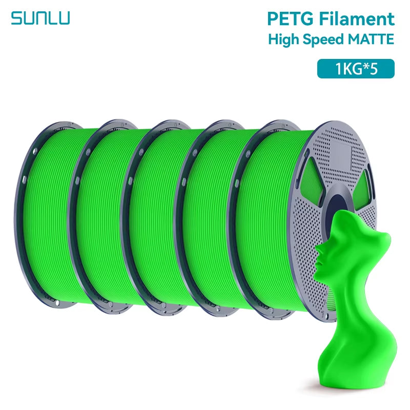 5KG High Speed Matte PETG Filament 1.75Mm +/- 0.02 Mm 1Kg Spool (2.2Lbs) High Speed Printing Filament Fit Most FDM Printer