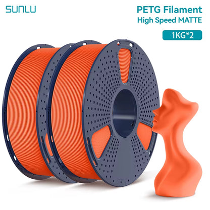 2KG High Speed Matte PETG Filament 1.75Mm 1000G Spool (2.2Lbs) High Speed Printing Filament Fit Most FDM Printer
