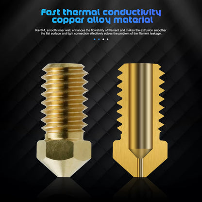 5/10Pcs Brass Nozzle for Bambu Lab A1/ A1 Mini, 0.2 0.4 0.6 0.8Mm 3D Printer Accessories for Bambulab A1 Mini 3D Printer