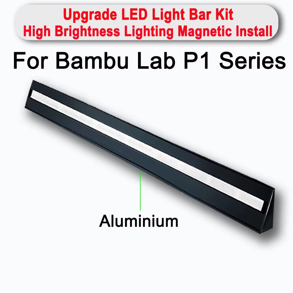 0.3A LED Light Aceraybar for Bambulab LED Light Bar Kit Magnetic Installation Aluminum Alloy Peel LED Strip for Bambu Lab P1 X1