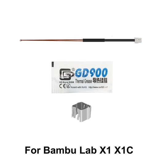 P1P X1C X1 P1S Thermistor Cartridge Heater for Bambu Lab Hotend Kit 3D Printer Accessories Heating Tube for Bambulab X1 Carbon