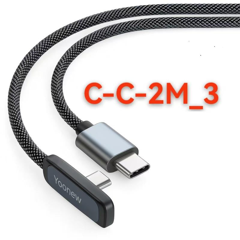 45W PD Fast Charging Cable for Iphone15 16 17PROMAX & Android Type-C Right Angle Design Braided Durable Data Transfer Cables