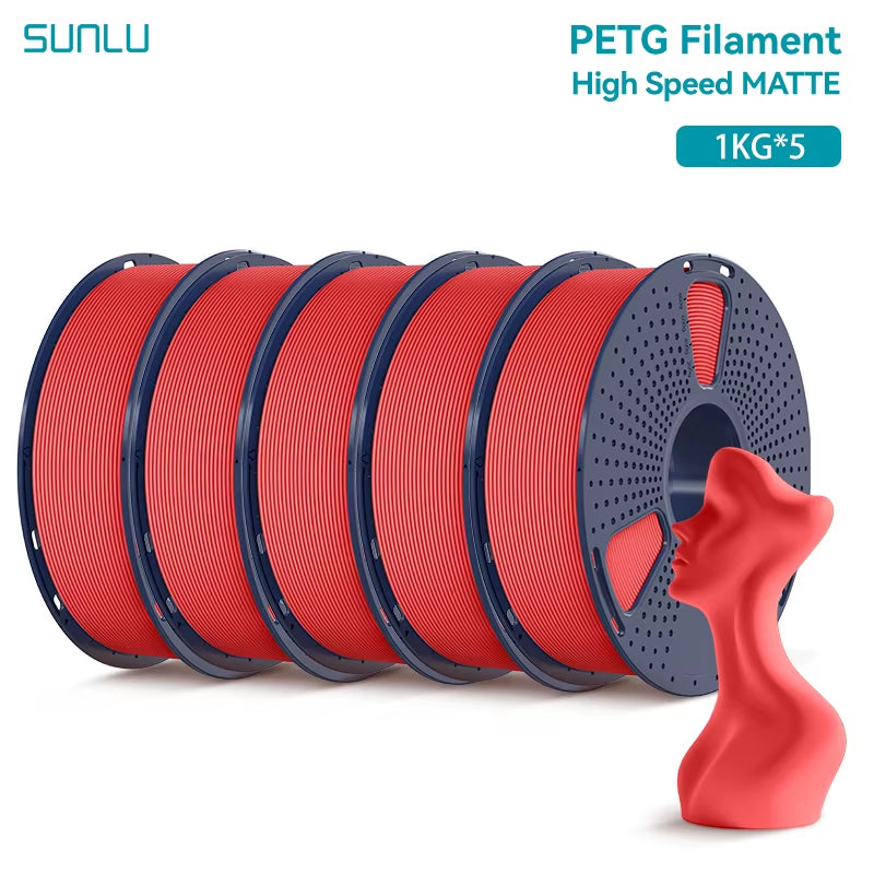 5KG High Speed Matte PETG Filament 1.75Mm +/- 0.02 Mm 1Kg Spool (2.2Lbs) High Speed Printing Filament Fit Most FDM Printer