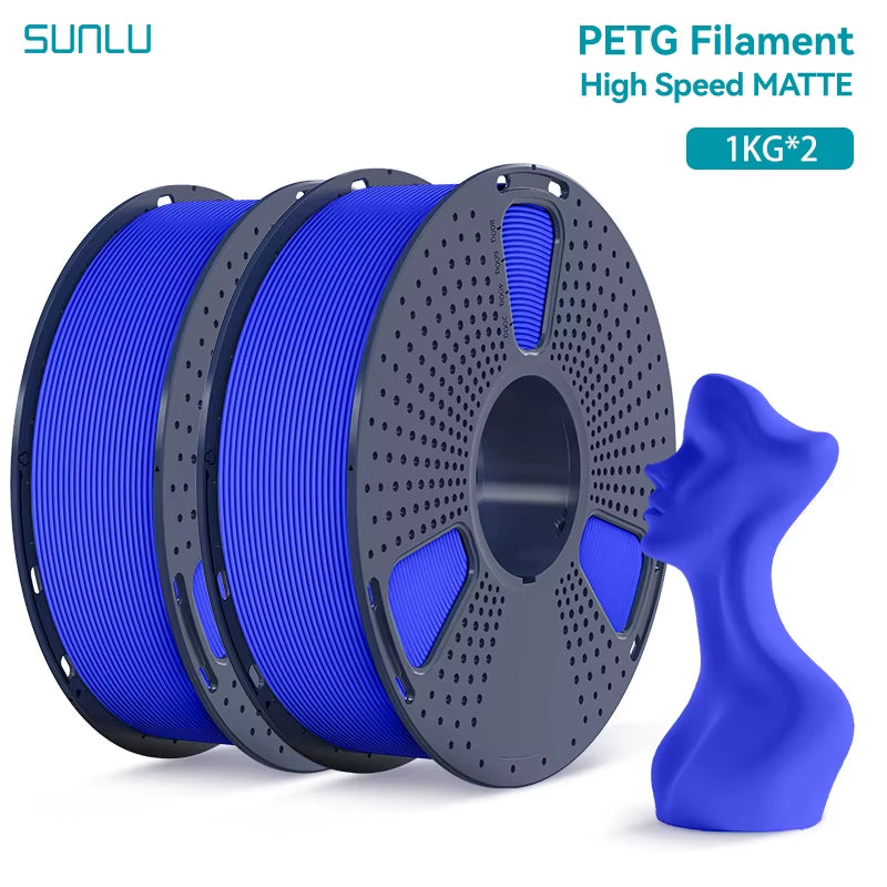 2KG High Speed Matte PETG Filament 1.75Mm 1000G Spool (2.2Lbs) High Speed Printing Filament Fit Most FDM Printer