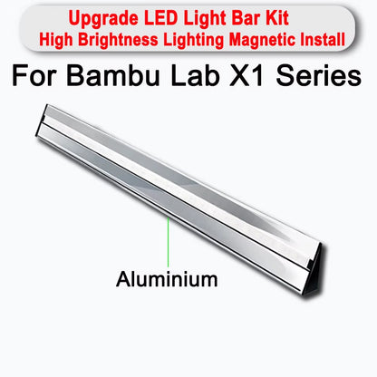 0.3A LED Light Aceraybar for Bambulab LED Light Bar Kit Magnetic Installation Aluminum Alloy Peel LED Strip for Bambu Lab P1 X1