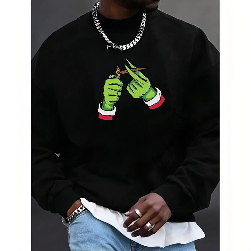 Character Lighting Christmas Season Graphic Design Unisex Hooded Sweatshirt for Men for Women Menswear Womenswear