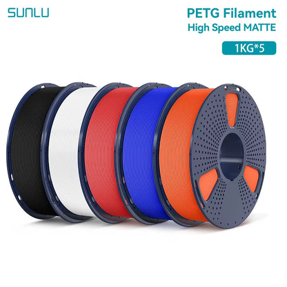5KG High Speed Matte PETG Filament 1.75Mm +/- 0.02 Mm 1Kg Spool (2.2Lbs) High Speed Printing Filament Fit Most FDM Printer