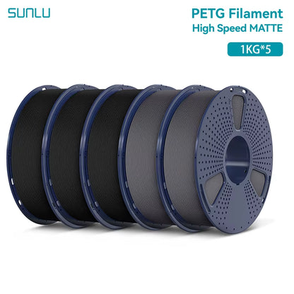 5KG High Speed Matte PETG Filament 1.75Mm +/- 0.02 Mm 1Kg Spool (2.2Lbs) High Speed Printing Filament Fit Most FDM Printer
