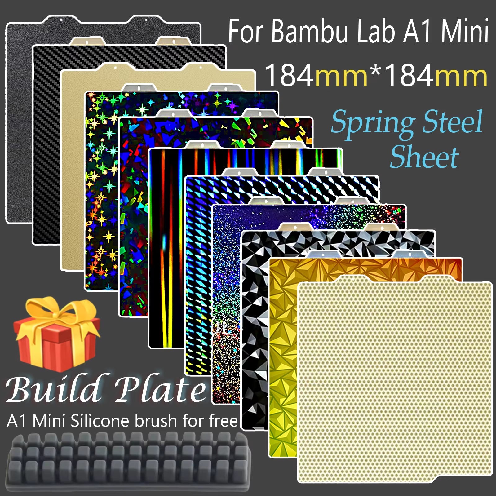For Bambu Lab A1 MINI Build Plate Multicolor Multi Pattern for BAMBULAB A1MINI 3D Printer Parts