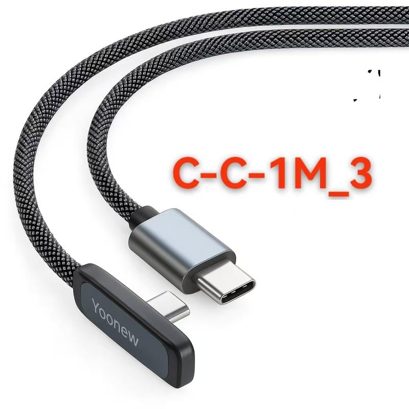 45W PD Fast Charging Cable for Iphone15 16 17PROMAX & Android Type-C Right Angle Design Braided Durable Data Transfer Cables