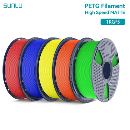 5KG High Speed Matte PETG Filament 1.75Mm +/- 0.02 Mm 1Kg Spool (2.2Lbs) High Speed Printing Filament Fit Most FDM Printer