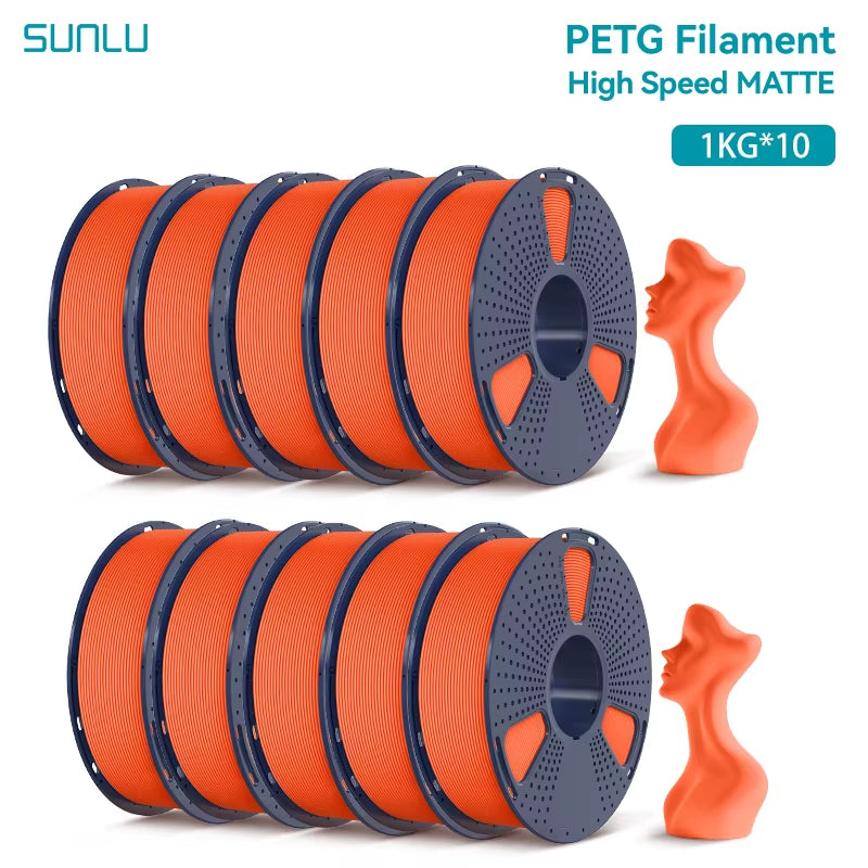 10KG High Speed Matte PETG Filament 1.75Mm 1Kg Spool (2.2Lbs) High Speed Printing Filament Fit Most FDM Printer