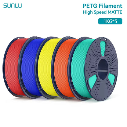 5KG High Speed Matte PETG Filament 1.75Mm +/- 0.02 Mm 1Kg Spool (2.2Lbs) High Speed Printing Filament Fit Most FDM Printer
