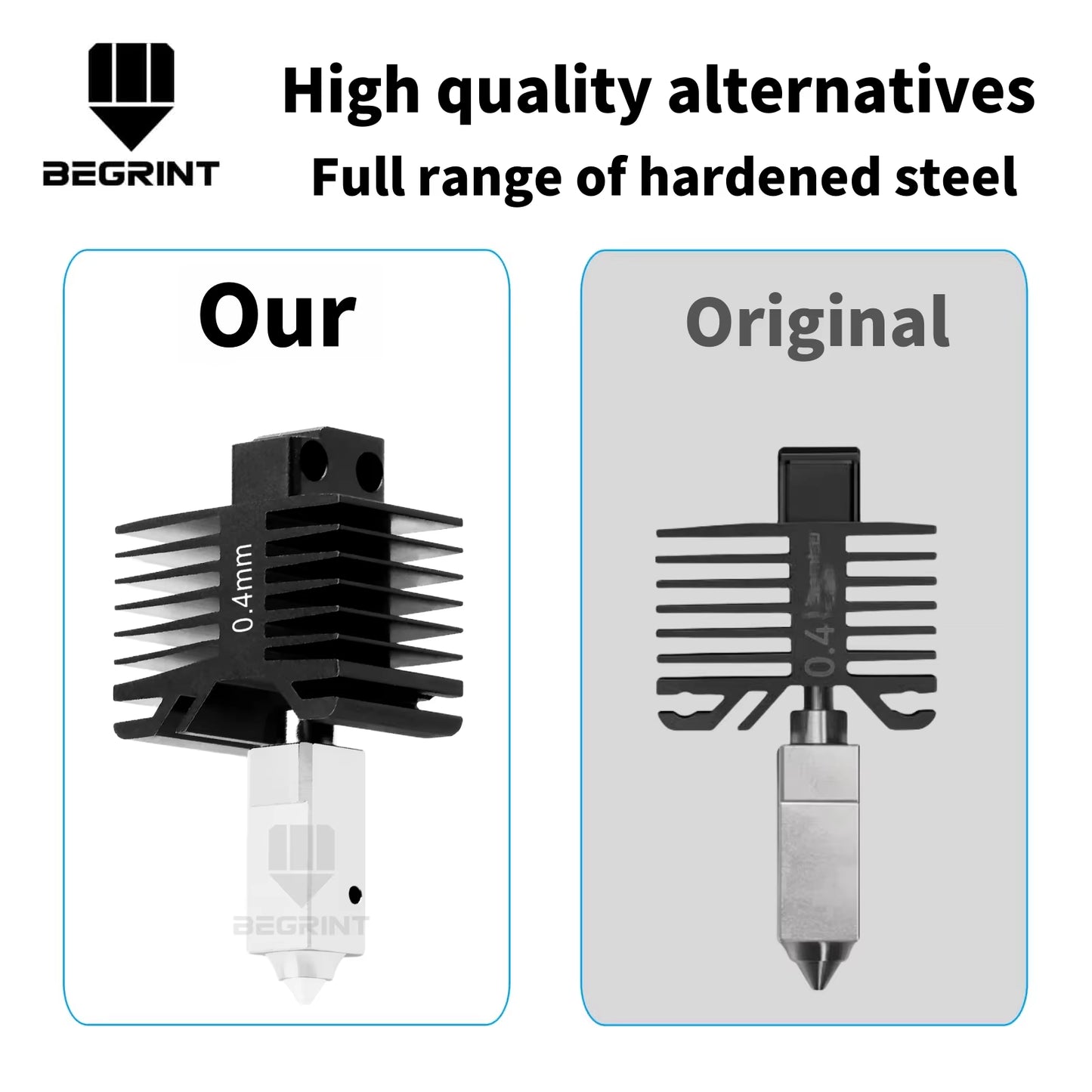 For Bambu Lab X1C/P1P/P1S Hardened Steel Hot End Print Head All-In-One Quick Swap Kit for Bambulab X1 P1 Series 3D Printer Part