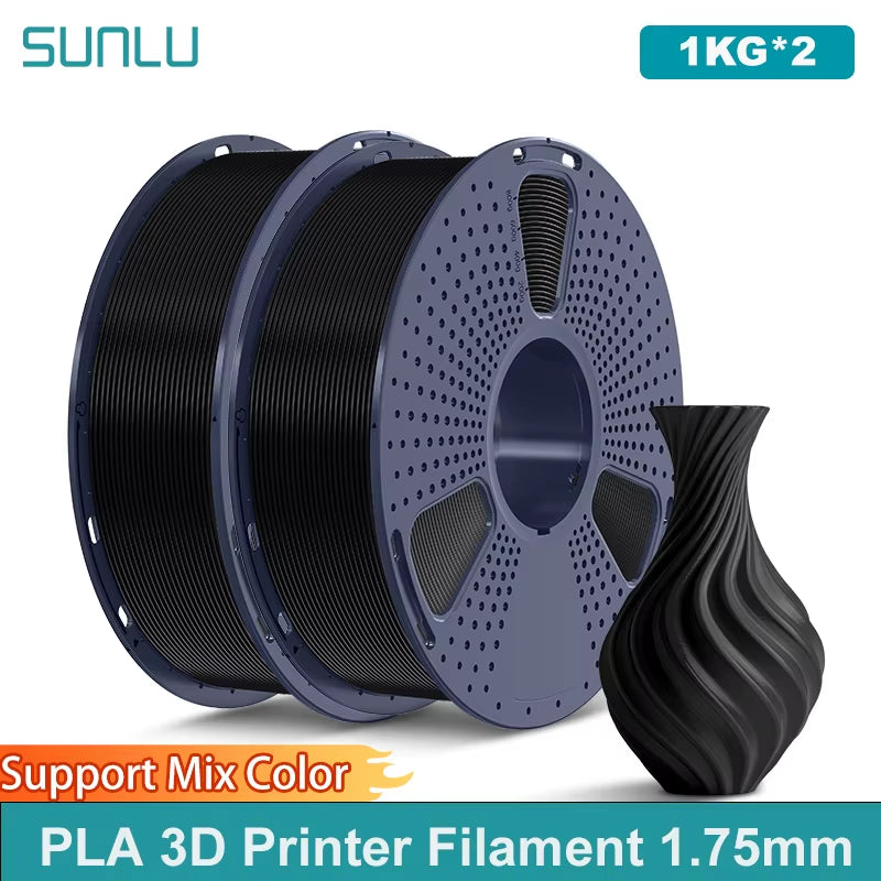 2KG PLA 3D Printer Filament 1.75Mm Neatly Wound 3D Printing Filament Fit Most FDM 3D Printers, 1Kg Spool (2.2Lbs)