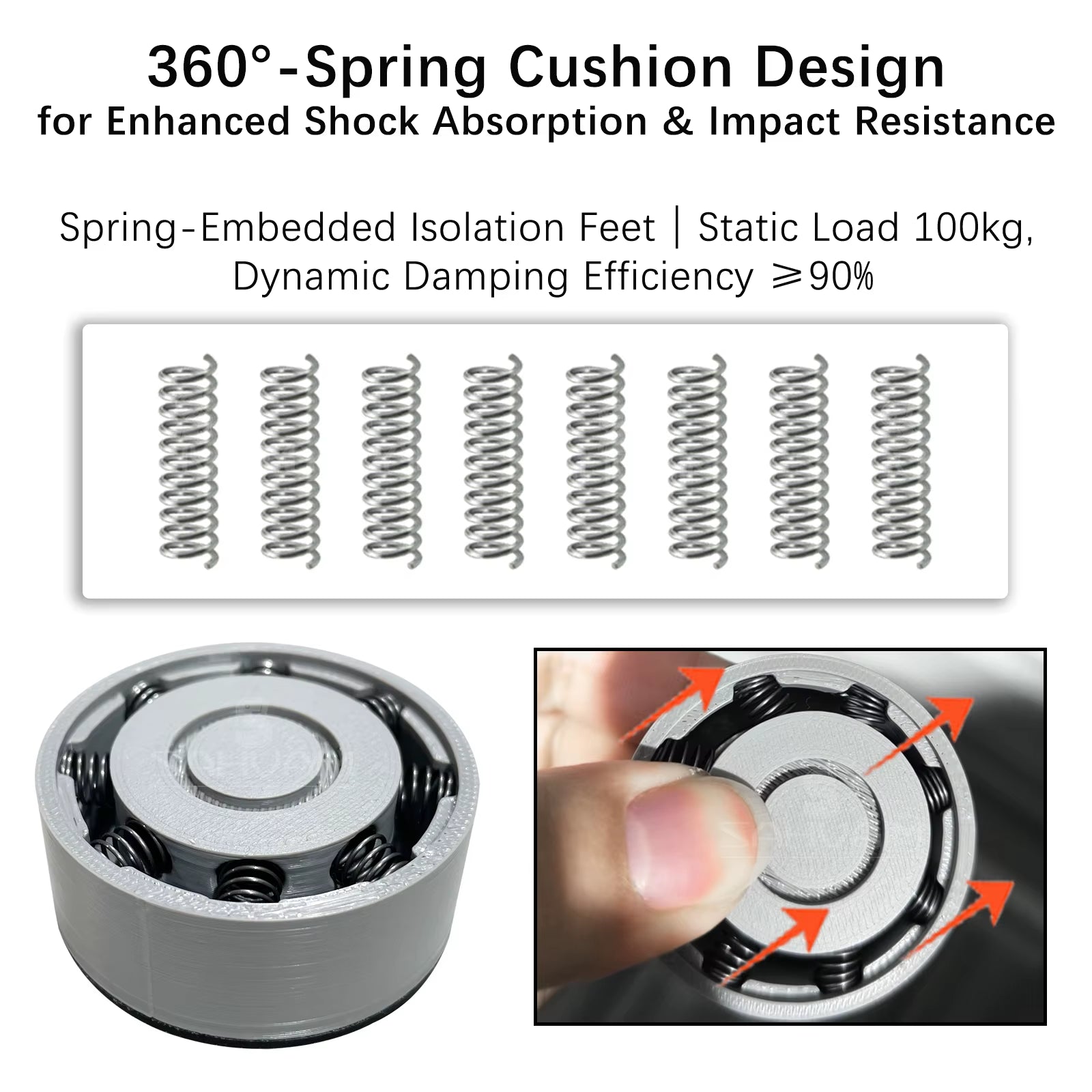 For Bambu Lab A1 anti Vibration Feet Pad Absorbing Pads Bambulab A1 Upgrade Spare Parts 3D Printer Accessories