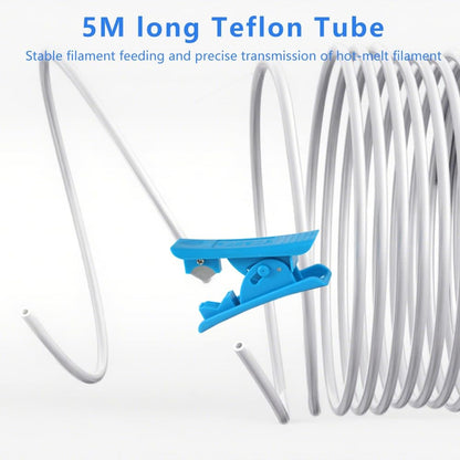 5M PTFE Teflon Tube 2.5Mm ID 4Mm OD for 1.75Mm Filament Bowden + Cutter