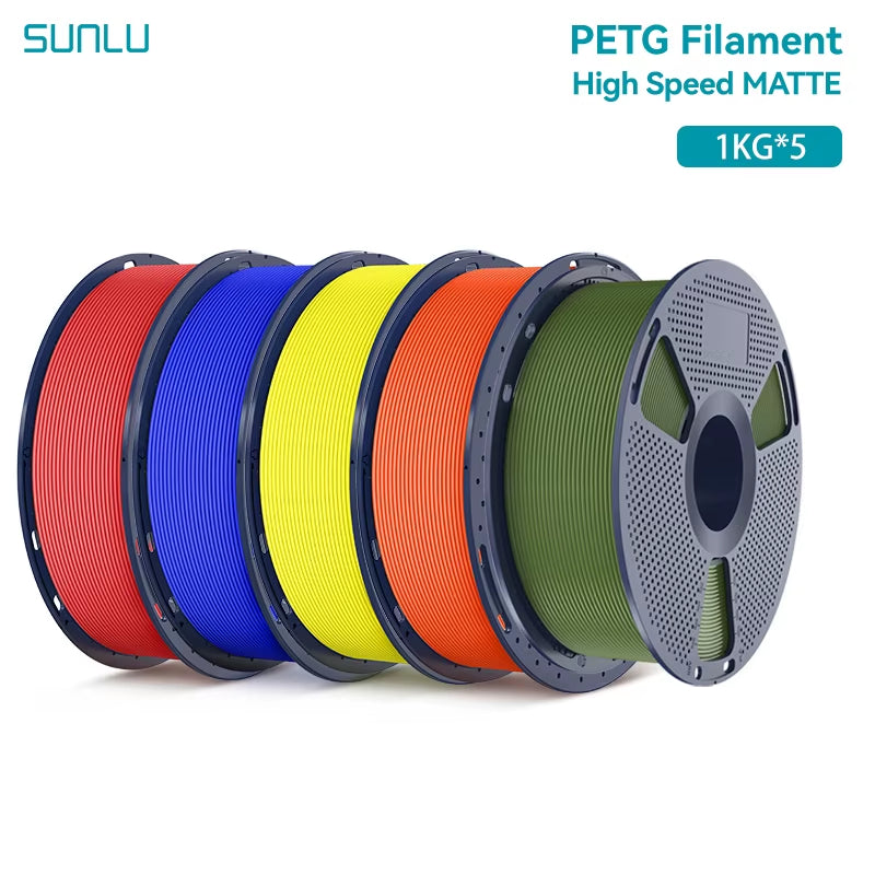 5KG High Speed Matte PETG Filament 1.75Mm +/- 0.02 Mm 1Kg Spool (2.2Lbs) High Speed Printing Filament Fit Most FDM Printer