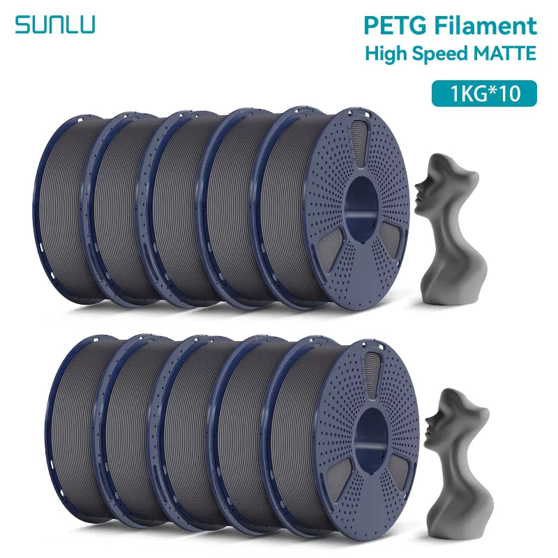 10KG High Speed Matte PETG Filament 1.75Mm 1Kg Spool (2.2Lbs) High Speed Printing Filament Fit Most FDM Printer