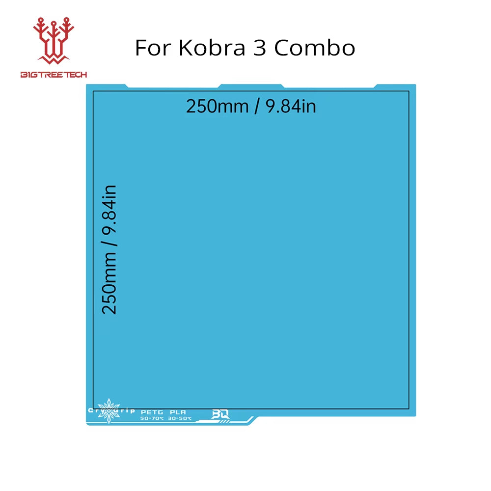 Panda Build Plate Cryogrip Pro Coating No Clog Spring Steel Double-Sided for Bambulab Voron Kobra Adventurer 5M 3D Printer