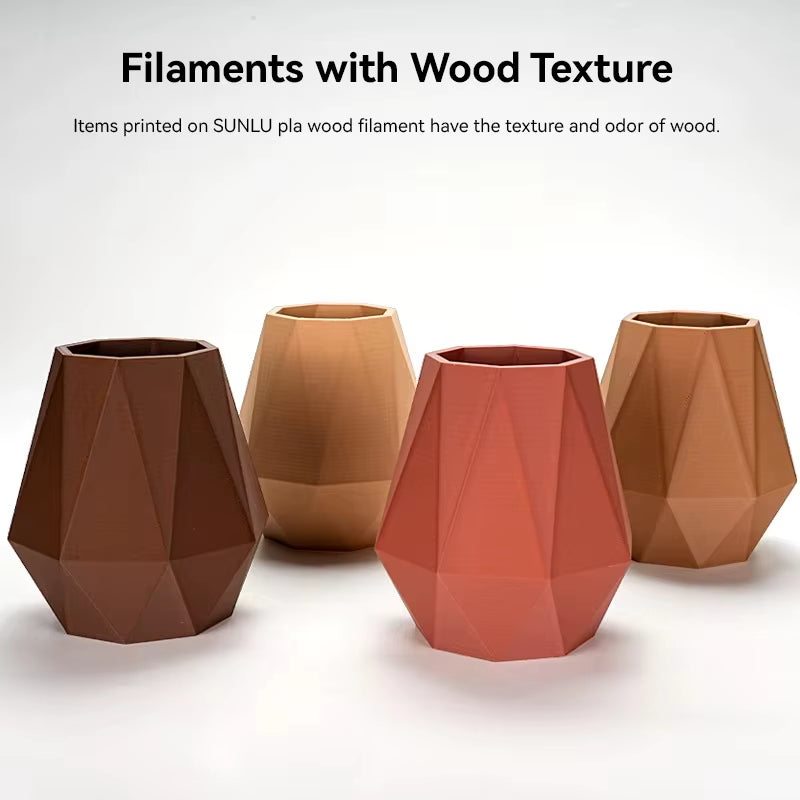 2KG Multiple Wood Filament Wood Texture PLA 3D Printer Filament 1.75MM 1Kg/Spool Filament Fit Most FDM 3D Printers