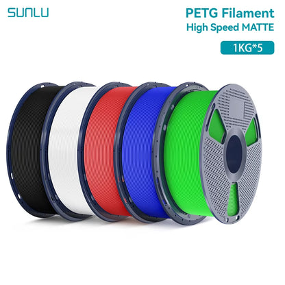 5KG High Speed Matte PETG Filament 1.75Mm +/- 0.02 Mm 1Kg Spool (2.2Lbs) High Speed Printing Filament Fit Most FDM Printer