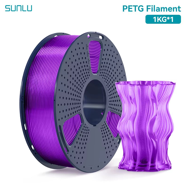 1KG PETG /Clear 3D Printer Filament 1.75Mm 1000G Spool (2.2Lbs) Neatly Arranged No Knot Filament Fit Most FDM Printer