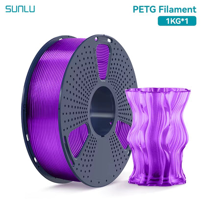 1KG PETG /Clear 3D Printer Filament 1.75Mm 1000G Spool (2.2Lbs) Neatly Arranged No Knot Filament Fit Most FDM Printer