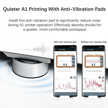 For Bambu Lab A1 anti Vibration Feet Pad Absorbing Pads Bambulab A1 Upgrade Spare Parts 3D Printer Accessories