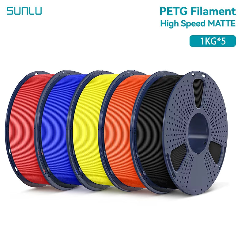 5KG High Speed Matte PETG Filament 1.75Mm +/- 0.02 Mm 1Kg Spool (2.2Lbs) High Speed Printing Filament Fit Most FDM Printer