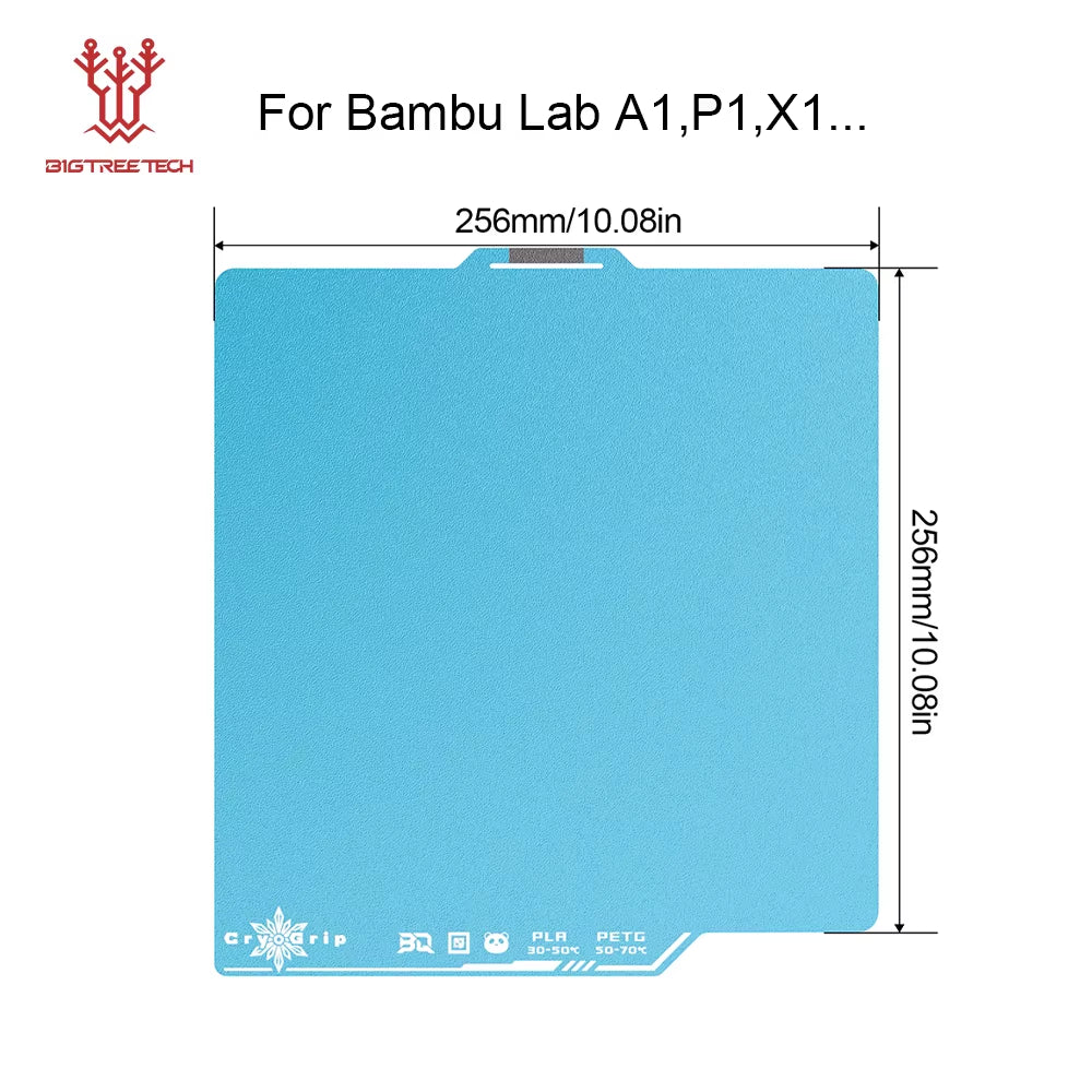 Panda Build Plate Cryogrip Pro Coating No Clog Spring Steel Double-Sided for Bambulab Voron Kobra Adventurer 5M 3D Printer