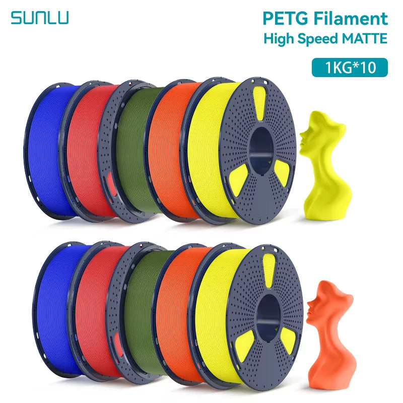 10KG High Speed Matte PETG Filament 1.75Mm 1Kg Spool (2.2Lbs) High Speed Printing Filament Fit Most FDM Printer