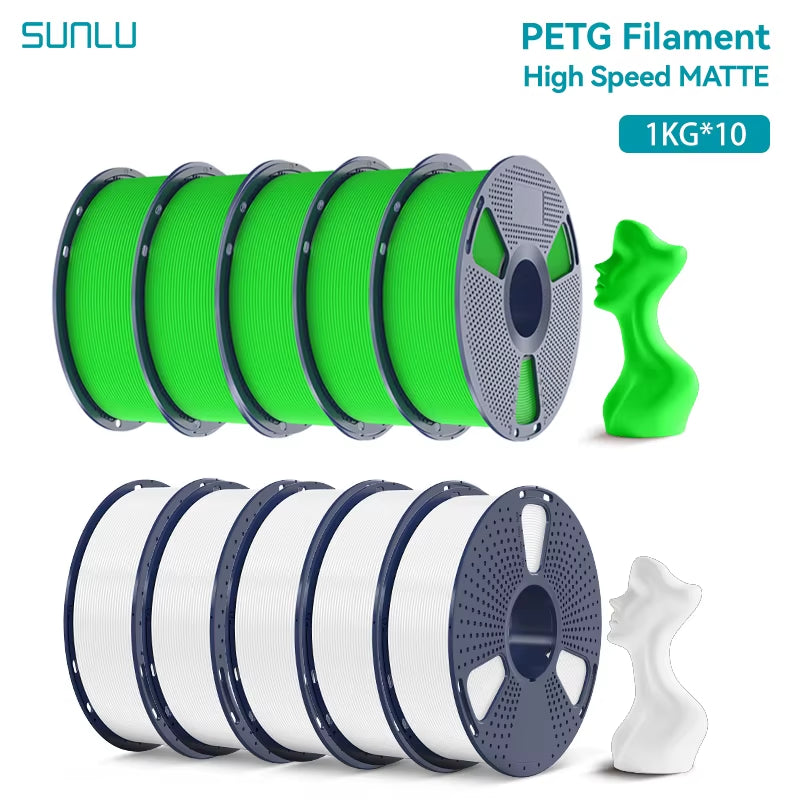 10KG High Speed Matte PETG Filament 1.75Mm 1Kg Spool (2.2Lbs) High Speed Printing Filament Fit Most FDM Printer