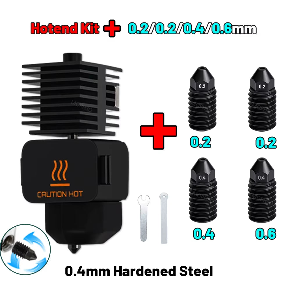 Upgrade 2.0 Hotend for Bambu Lab A1 Nozzle for Bambu Lab A1 Mini Nozzle Kit Hardened Steel Nozzle for Bambulab A1 Hotend A1 Mini
