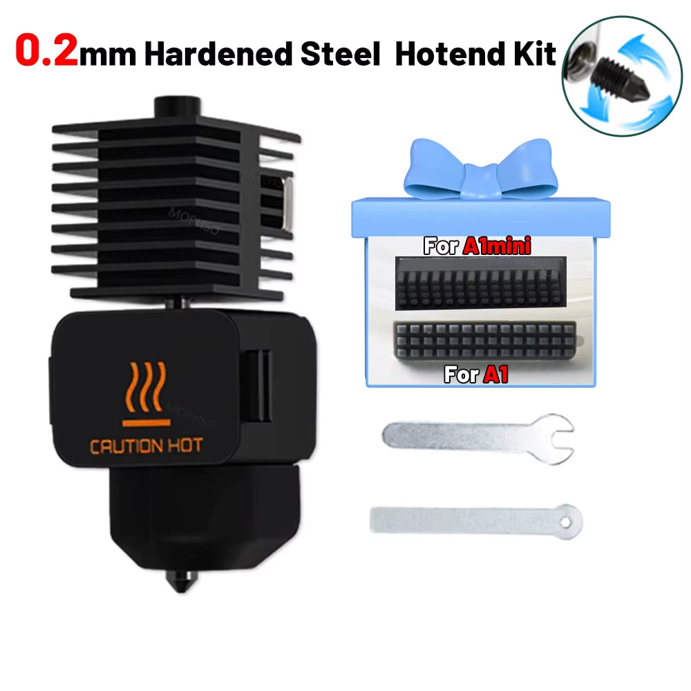 Upgrade 2.0 Hotend for Bambu Lab A1 Nozzle for Bambu Lab A1 Mini Nozzle Kit Hardened Steel Nozzle for Bambulab A1 Hotend A1 Mini