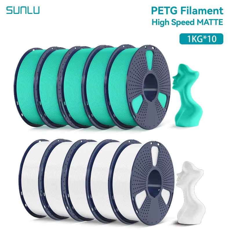 10KG High Speed Matte PETG Filament 1.75Mm 1Kg Spool (2.2Lbs) High Speed Printing Filament Fit Most FDM Printer