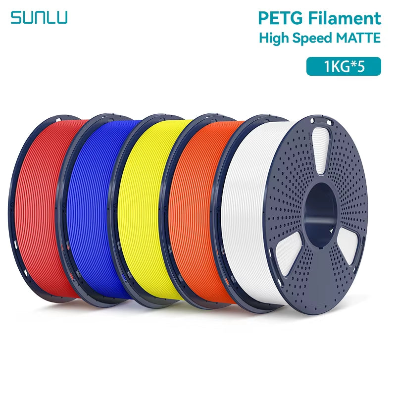 5KG High Speed Matte PETG Filament 1.75Mm +/- 0.02 Mm 1Kg Spool (2.2Lbs) High Speed Printing Filament Fit Most FDM Printer