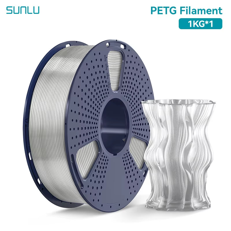1KG PETG /Clear 3D Printer Filament 1.75Mm 1000G Spool (2.2Lbs) Neatly Arranged No Knot Filament Fit Most FDM Printer