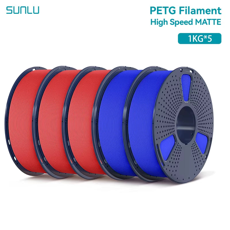 5KG High Speed Matte PETG Filament 1.75Mm +/- 0.02 Mm 1Kg Spool (2.2Lbs) High Speed Printing Filament Fit Most FDM Printer