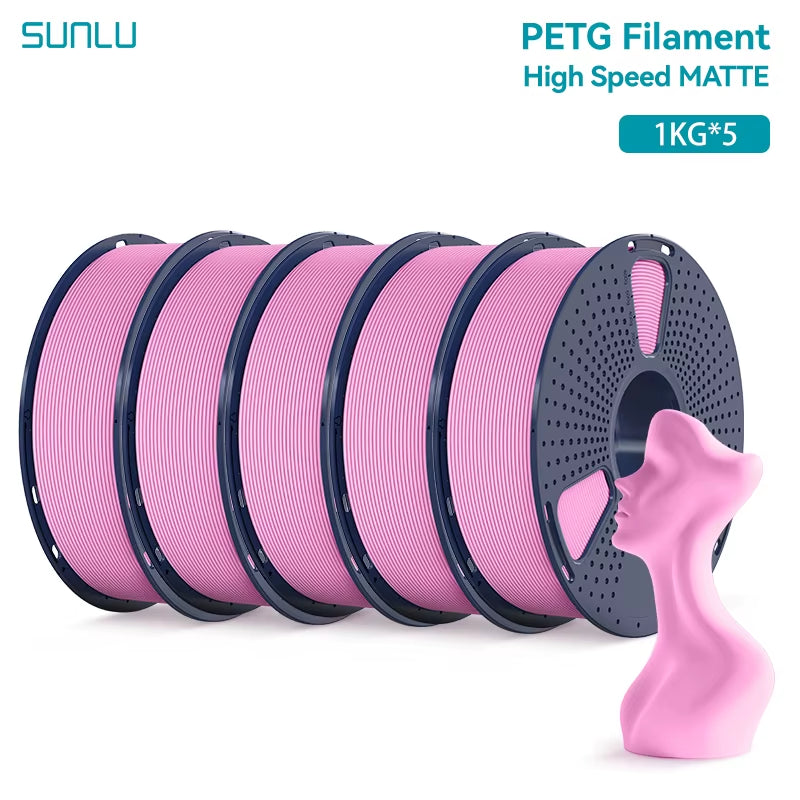 5KG High Speed Matte PETG Filament 1.75Mm +/- 0.02 Mm 1Kg Spool (2.2Lbs) High Speed Printing Filament Fit Most FDM Printer