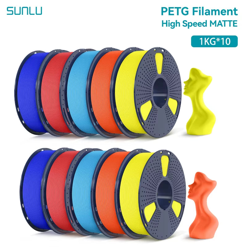 10KG High Speed Matte PETG Filament 1.75Mm 1Kg Spool (2.2Lbs) High Speed Printing Filament Fit Most FDM Printer