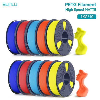 10KG High Speed Matte PETG Filament 1.75Mm 1Kg Spool (2.2Lbs) High Speed Printing Filament Fit Most FDM Printer